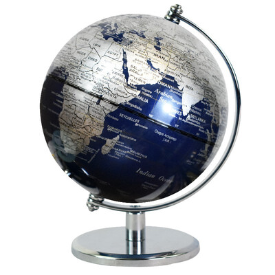 

Fun globe 5 inches 13cm Gem music bell navy blue globe - small world