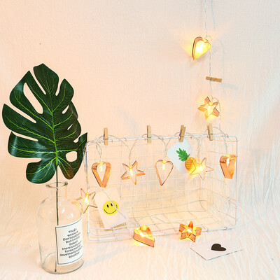 

Gobestart Battery Operated16M 10LED Iron Heart Light String Best Party Wedding Decoration