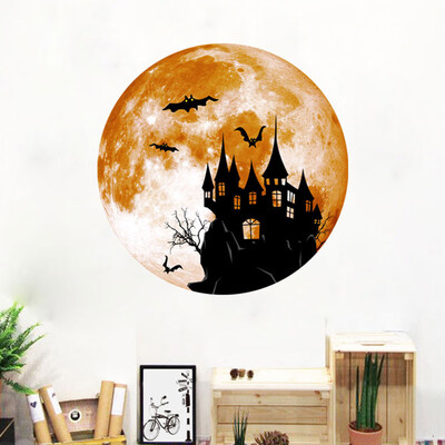 

〖Follure〗Creative Luminous Moon-shadow Wall Sticker Halloween Decoration Sticker Bat