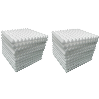 

Gobestart 20Pcs Acoustic Foam Panel Sound Stop Absorption Sponge Studio KTV Soundproof