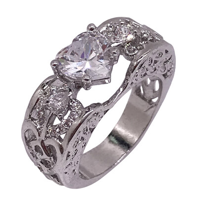 

Womens Natural Red Ruby Gemstone Diamond 925 Sterling Silver Engagement Wedding Band Ruby Heart Ring