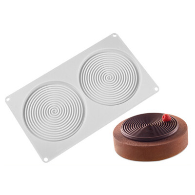 

1PC Spiral Shape Silicone Cake Mold Food Grade Decorating Baking Bakeware Mold Tray for Fondant Cake Mousse Dessert Muffin