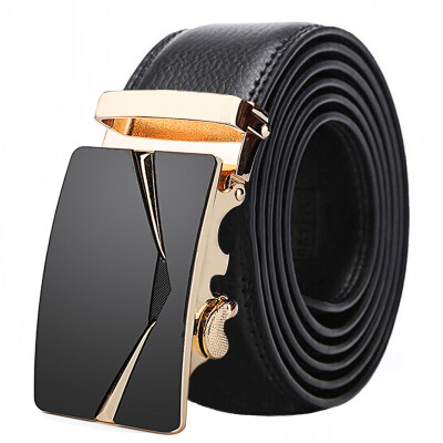 

New 2019 Automatic Buckle Metal brown belt Male Top sale Genuine Leather Belts Men Luxury Famous Brand balck Belt Men