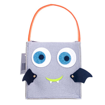 

Festival Halloween Cloth Square Cartoon Shopping Basket Felt Ghost Childrens Gift Cute Household Decoration Storage Bag