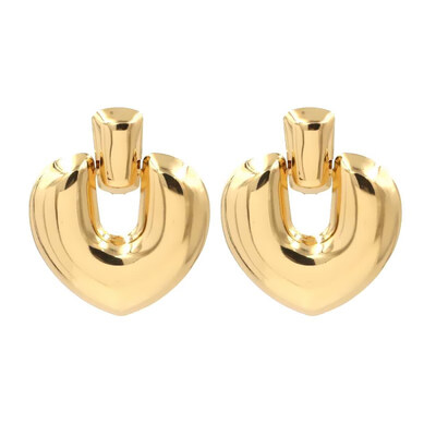 

Big Vintage Earrings for Women Geometric Statement Earring 2018 Gold Color Metal Earing Hanging Fashion Jewelry Trend EK815