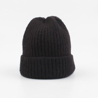 

Fashion Women Ribbed Knitted Beanies Solid Color Dome Cute Sweet Winter Warm Skullies Headwear