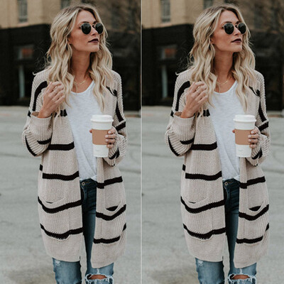 

Roseonmyhand Fashion Womens Autumn Winter Knitted Long Sleeve Sweater Coat Cardigan Jacket