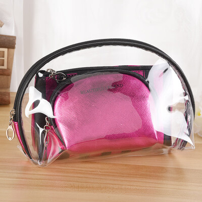 

Striped cosmetic bag set pvc three-piece bags waterproof wash storage bag