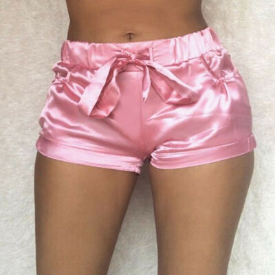 

Women Satin Sports Casual Beach Running Slim Yoga Ladies Shorts Push Up Pants