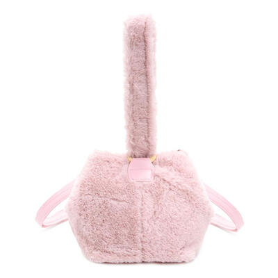 

Fashion Women Small Shoulder Plush Bag Messenger Handbags Solid Color Totes