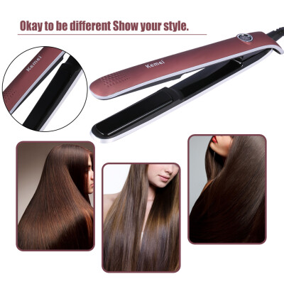 

Greensen Kemei LCD Temperature Display Tourmaline Ceramic Hair Straightener Flat Iron Hair Styling Tool