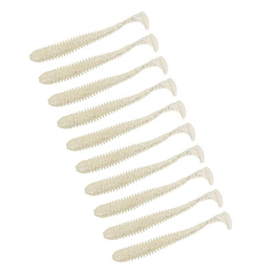 

Lixada 10PCS 75cm 2g Spiral Shape Body T Tail Soft Fishing Lure Soft Bait Worm Mixed Color Fishing Lure Set