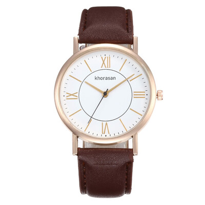 

Hot Selling Women Watches Rose Gold Border Dial Ladies Quartz Wristwatch Leather Strap Business Clock Work Zegarki Damskie