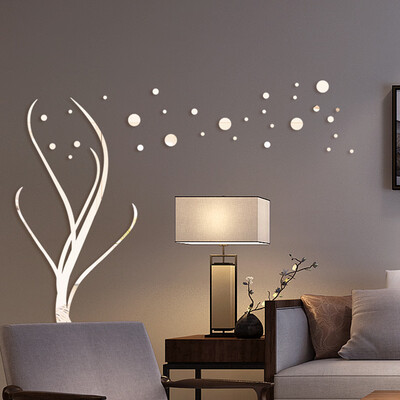 

Gobestart 3D Diy Flower Shape Acrylic Wall Sticker Modern Stickers Decoration