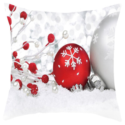 

Siaonvr Merry Christmas Short Plush Pillowcase Sofa Pad Set Home Decoration 18x18 Inch