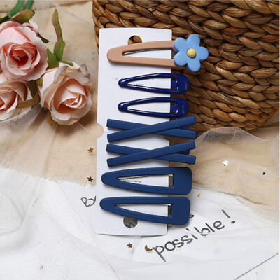 

7pcsset Hair Accessories For Women CuteFlower Decor Solid Color Hairpin Party Hedwear