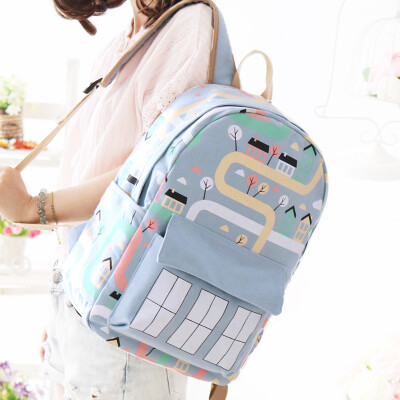 

Rain every canvas shoulder bag female Japan&South Korea tide junior high school students bag female bag academic travel backpa