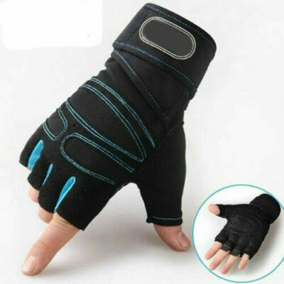 

Weight lifting Gym Gloves Training Fitness Wrist Wrap Workout Exercise Sports