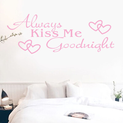 

〖Follure〗Always Kiss Me Goodnight Home Decor Wall Sticker Decal Bedroom Vinyl Art Mural