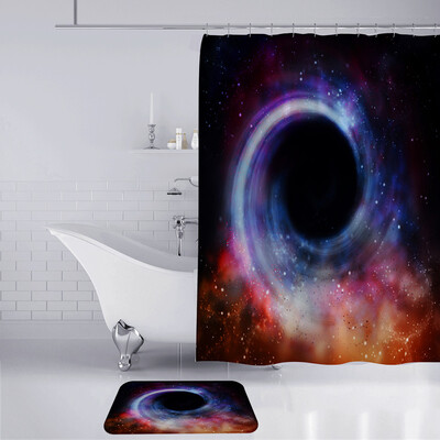 

Toponeto New Waterproof Shower Curtain with 12 Hooks 3D Printed Bathroom Polyester