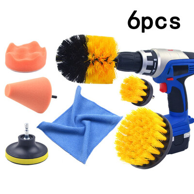 

6PCS Cleaning Set Kit Multipurpose Drill Brush For Car Wheels Polishing Parts