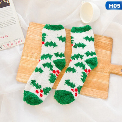 

Christmas Ladies Soft Fluffy Socks Warm Winter Cosy Lounge Bed Xmas Gifts