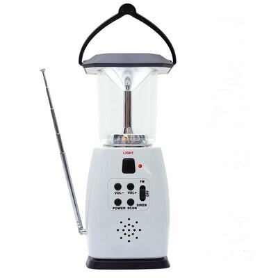 

MAYSAK Solar Camping Lantern Hand Crank FM Radio LED Lights Multi-Functional 4-Way Powered&Emergency Cell Phone Charger
