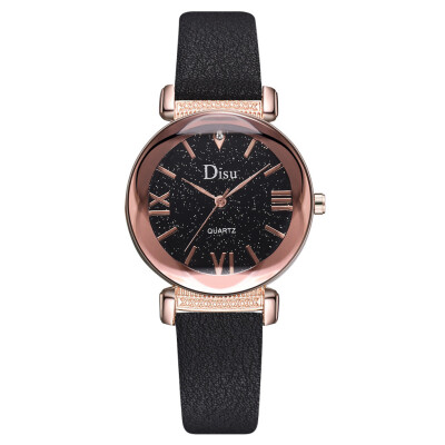 

RM Fashion Simple Starry Sky Watch Quartz Leather Belt Ladies Simulates Watch