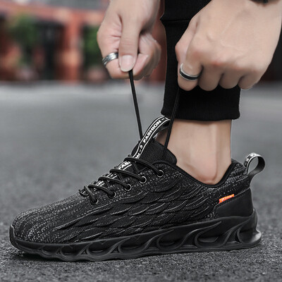 

Mens shoes tide shoes sports shoes flying woven scales blade breathable mesh shoes