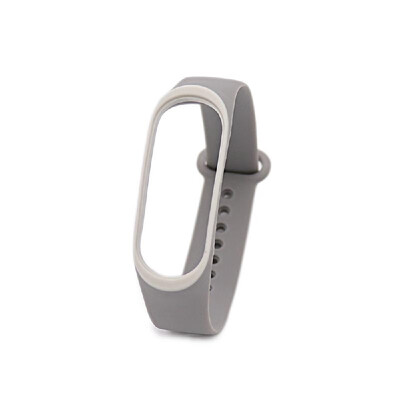 

Replacement Wrist Strap for Xiao-Mi Band 34 Universal Silicone Duotone Wrist Straps BrownWhite