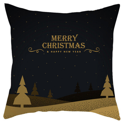 

Siaonvr Merry Christmas Short Plush Pillowcase Sofa Pad Set Home Decoration 18x18 Inch