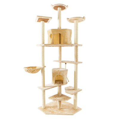 

80 Inches Cat Climb Trees Cat Tower Toys Sisal Rope Plush Pet Climbing Entertainment Toys