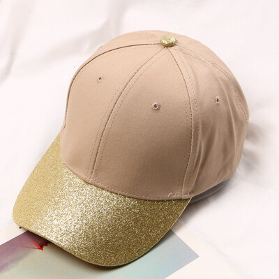 

2019 Hat SpringSummer Womens Leisure Seinted Baseball Cap Bending Eaves Pure Color Shade Hip-Hop Cap Korean Version Tide