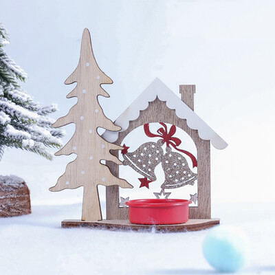 

Gobestart Creative Diy Christmas Wooden Candlestick Table Top Table Decoration Decoration