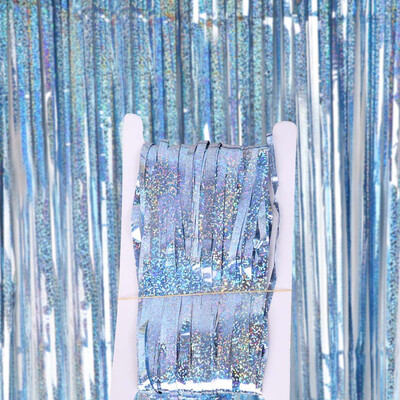 

Rose Gold Shiny Fringe Curtain Wall Door Room Decor Birthday Wedding Party UK