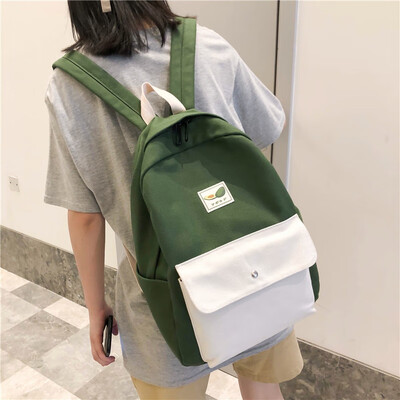 

Xiaoqingxin large capacity schoolbag female insfeng Korean version high school students backpack female Shoulder Bag Canvas Campus
