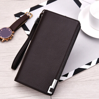 

Tailored Men Long Bifold Business Leather Wallet Money Card Holder Coin Bag Purse