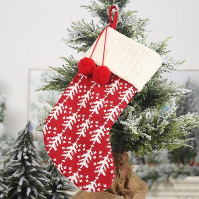 

〖Follure〗Christmas Stockings Wool Socks Red And White Elk Gift Bag Jewelry Knitting