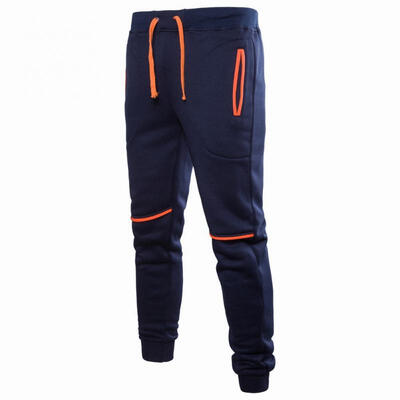 

Autumn Winter Casual Sports Pants For Men Cotton Elastic Drawstring Waist Long Pants Trousers