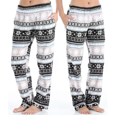 

Tailored Women Graphic Printed Pocket Casual Warm Leggings Winter Fleece Legging Pants