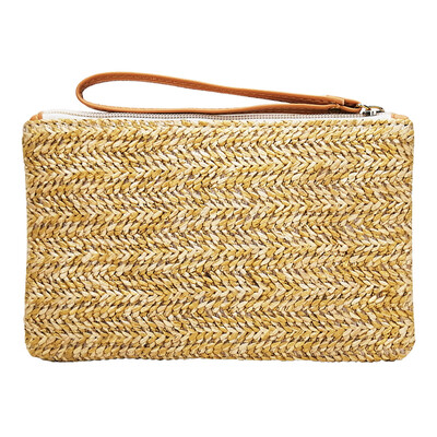 

Tailored Women Fashion Summer Style Handbag Bucket Shape Solid Weaving Bag