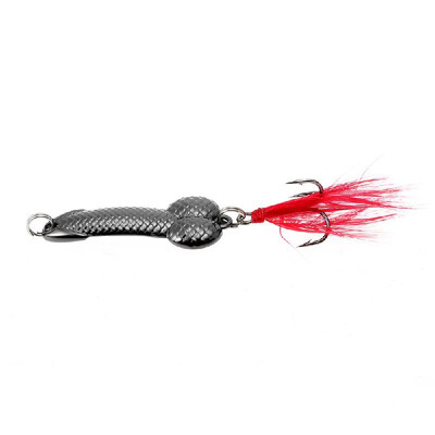 

3g 7g 11g 15g Fishing LureTriple Hooks Spoon Lure Fishing Bait with Reflective Feather Tail Carp Fishing Tackles