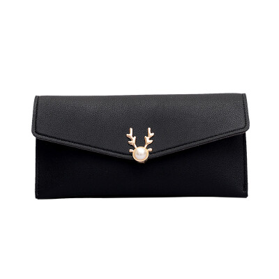 

Small deer wallet long mobile phone handbag ladies grasp handbag ladies pocket pocket folding short Korean Version cute handbag th