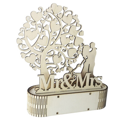 

New Hot LED Wedding Sign Chocolate Tree Drawer Cabinet Display Stand Wooden DIY Jewelry Party Decoration Festival Ornament Gifts