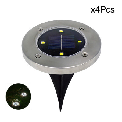 

〖Follure〗4Pcs 4LED Solar Power Buried Light Under Ground Lamp Outdoor Path Garden Decking