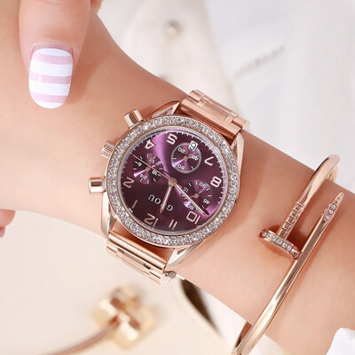 

Watch European&American College Feng Shui Watch Womens Multi-function Steel Strap Watch