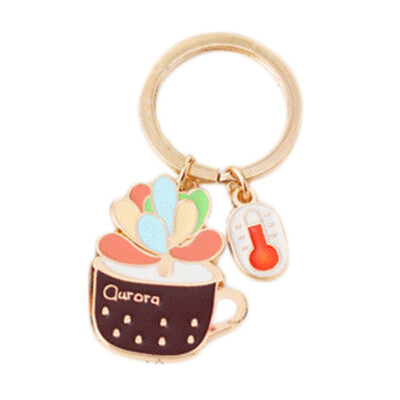 

Korean Cute Adorable Giant Giant Succulents Creative Key Chain into 4