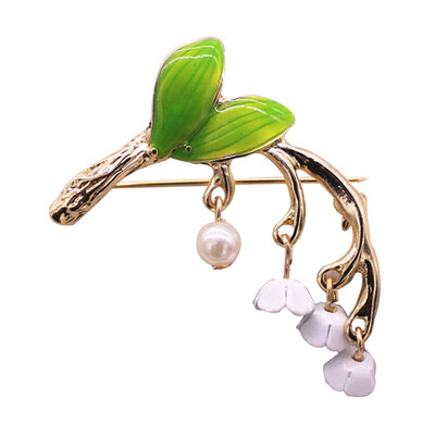 

New Sweet Fresh And Lovely Green Lily Orchid Brooch