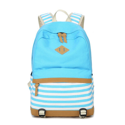 

NeillieN canvas striped stitching womens bag fashion ladies backpack computer bag large capacity backpack