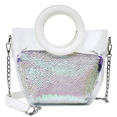 

Tailored Fashion Women Sequins Leather Crossbody Bag Waterproof Beach Bag Messenger Bag